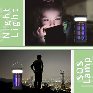 3-MÀU illuminable sạc năng lượng mặt trời LED ánh sáng ban đêm Bug Zapper & muỗi Killer cho trong nhà & Ngoài trời sử dụng nhắm mục tiêu ruồi - Product Image 4