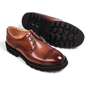Nouvelles Chaussures de Mariage pour Hommes 2024 – Modèle Pointu en Cuir à Lacets, Plates, Idéales pour Tenues Formelles et Professionnelles Toute l'Année - Product Image 5