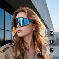 Lunettes de soleil intelligentes unisexes tendance avec verres polarisés miroir, commande vocale IA, appels mains libres, pour le quotidien, le sport, colorées