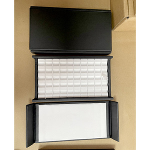Boîte de rangement magnétique pour bijoux, plateau de présentation rectangulaire pour pierres précieuses colorées, avec fermeture à cordon, pour pierres en vrac personnalisées, grille de rangement pour bijoux - Product Image 6