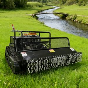 Tondeuse à gazon à chenilles en caoutchouc Al Lterrain Télécommande Robot Pente Tondeuse à gazon autopropulsée 4 Temps - Product Image 6