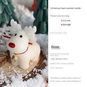 Creative White Elk Reindeer Aromatherapy Soy Wax <b>Candle</b> Christmas Decor & Birthday <b>Gift</b> for Girlfriend Comes with <b>Gift</b> Box - Product Image 6