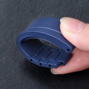 Bracelets de <span class=keywords><strong>montre</strong></span> en silicone respirants et confortables Win-Win de 20 mm avec extrémités courbées et fermoir déployant réglable pour bracelets intelligents - Product Image 6