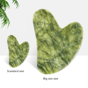 100% Real Natural verde Jade Big <span class=keywords><strong>Gua</strong></span> <span class=keywords><strong>Sha</strong></span> Board cuerpo grande Guasha herramienta de masaje venta al por mayor Jadeíta verde Jade <span class=keywords><strong>Gua</strong></span> <span class=keywords><strong>Sha</strong></span> - Product Image 2