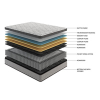 Hochwertige 10" 12" Hybrid-Kühlgel-Memoryschaum-Matratze Umweltfreundlich Modernes Schlafzimmer Hotel Apartment 30cm Dick