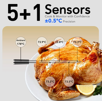 Thermomètre alimentaire numérique sans fil WiFi en ABS avec indice de protection IP67, personnalisable OEM/ODM