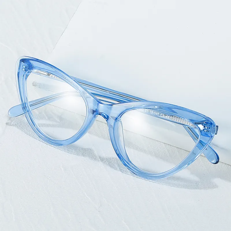 2022 Handmade Blue Light Blocking Glasses Cat Eye Acetate Eyewear Men Computer Anti Bluelight Glasses Optical Eyeglasses Frames