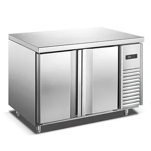 에너지 절약 디자인 베이커리 냉장고 카운터 칠러 2 솔리드 도어 냉장 언더 카운터 냉장고