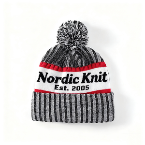 उच्च गुणवत्ता वाले जैक्वार्ड बेनी शीतकालीन टोपी कढ़ाई लोगो बुना खेल बोबल टोपी हॉकी टोपी कस्टम - Product Image 2