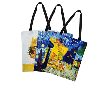 Sacs de courses réutilisables en toile pliables à bandoulière pour femmes, motif dessin animé, best-seller - Product Image 3