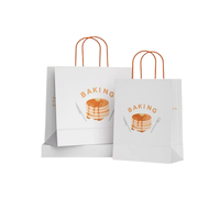 Sacs cadeaux en papier kraft écologique imprimés personnalisés avec poignée durable pour emballer des bougies ou d'autres articles