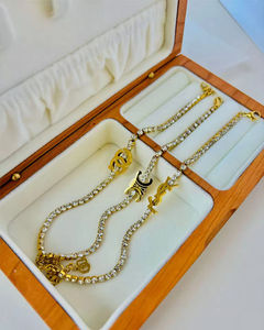 Pulseras de acero inoxidable para mujer con logotipo personalizado de lujo unisex 4mm PVD 18K chapado en oro brazalete de moda impermeable - Product Image 2