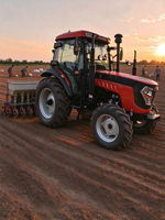 Traktor Pertanian 70HP 4WD Dijual Murah dengan Sasis Kuat, 3-point Hitch, PTO & Pilihan Loader Depan