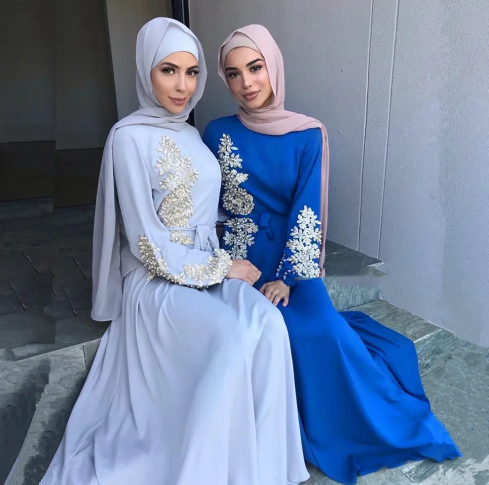 Fall Winter Modern Girls Abaya Women Muslim Dress Islamic Clothing Dubai Abaya Muslim Women Long Sleeve Dress for Women