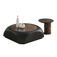 Table d'appoint et table basse modernes minimalistes en bois massif noir haut de gamme pour salon, hôtel, table de présentation, table basse pour usage domestique