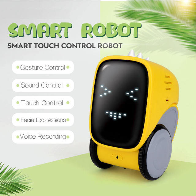 AI Multifunctional Dinosaur Robot: Gesture, Remote Control, and Touch Three Mode Educational Toy for Children