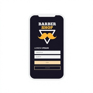 Kit de Interfaz de Usuario (UI) para Aplicación Móvil de Barbería con Código Fuente que Incluye Pantallas de Inicio de Sesión, Reserva y Perfil - Product Image 1