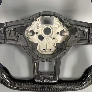 Volante de fibra de carbono para Volkswagen Glotion Golf MK 6 7 7,5 GTI GTD GTE <span class=keywords><strong>R</strong></span> Pol Passat B8 <span class=keywords><strong>R</strong></span> Polo Volante de cuero - Product Image 6