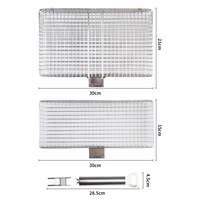 Filet de barbecue en acier inoxydable rectangulaire pour panier de gril pour la viande de poisson Panier de barbecue en métal durable pour fumé