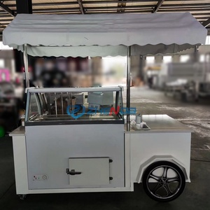 Nouveau design 2025 – Chariot de cuisine et de restauration mini de haute qualité, chariot de vente ambulante, tricycle à crème glacée mobile avec congélateur - Product Image 2