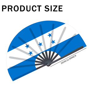Abanicos Plegables de Bambú con la Bandera de Honduras al por Mayor, Abanico de Mano para Carnaval, Boda, Festival, Fiesta, Agencia de Viajes - Product Image 2