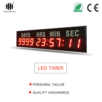 10-stellige LED-Digitaluhr mit Fernbedienung, Wandmontage, 9999-Tage-Countdown, Event-Timer für Tag, Stunde, Minute und Sekunde