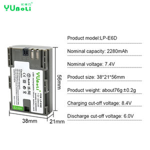 Nuovo tipo-C ricarica LP-E6 batteria fotocamera per Canon EOS 5D 6D 7D 60D 70D 80D <span class=keywords><strong>90D</strong></span> - Product Image 6