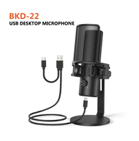 Nouvelle qualité USB ordinateur filaire dynamique condensateur Smart filaire Microphone professionnel avec filtre populaire