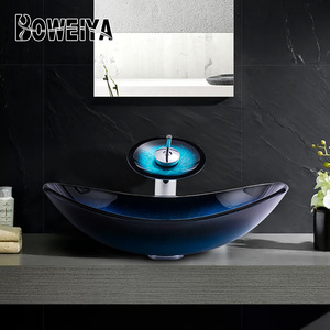 Lavabo <span class=keywords><strong>d</strong></span>'extérieur en forme de bateau bleu, facile à installer, pour salle de bain, fabriqué en Chine - Product Image 2