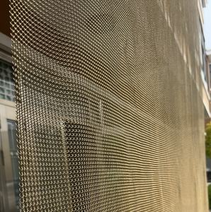 Chaîne décorative en aluminium, maille métallique, chaîne de mailles, ornements décoratifs, rideaux en chaîne dorée, maille de chaîne, couverture de lumière - Product Image 1