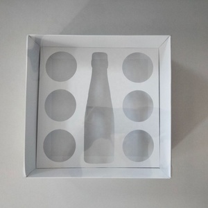 XJH 8 Cavitites Bento <span class=keywords><strong>Cake</strong></span> Box con Cupcakes Clear Cupcake <span class=keywords><strong>Cake</strong></span> Cookie <span class=keywords><strong>Cake</strong></span> Cupcake Pan Caja de embalaje para comida - Product Image 5