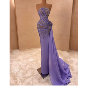 High Quality <b>Fabric</b> Alluring Women's Evening Dresses with Beautiful Beads and Pearl Details for Party Wear and Glamour - Product Image 6