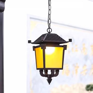 Nouvelle lampe murale suspendue vintage en aluminium de style chinois, étanche, ultra-lumineuse, blanc chaud, pour entrée de villa, balcon, portail - Product Image 1
