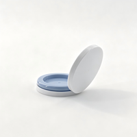 Nouvelle mode, design personnalisé mignon, étui compact transparent blanc et bleu vide pour fard à joues, conteneur pour fard à paupières, ABS léger YS