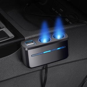 Cargadores Adaptadores de Corriente de 12-24V CC con <span class=keywords><strong>Doble</strong></span> Puerto USB, Divisor de Encendedor de Cigarrillos ABS con Carga Rápida QC3.0 para Automóviles - Product Image 5