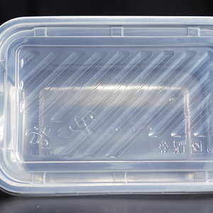 กล่องพลาสติกใส่อาหารกลางวันแบบใช้แล้วทิ้งขนาด650มล. กล่องใส่อาหารไมโครเวฟทรงสี่เหลี่ยมผืนผ้าโปร่งใส - Product Image 5