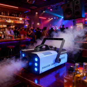 جهاز توليد الضباب الكهربائي المعدني مع 6 مصابيح LED للمسرح وحفلات الزفاف مع جهاز تحكم عن بعد، معدات تأثيرات المسرح الأكثر مبيعًا - Product Image 5