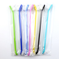 LOGO personnalisable Brosse à dents pour chien à double tête Plastique Pet Oral Care Cleaning