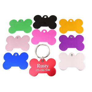 Piringan aluminium berwarna Anodized produk logam lembaran kerajinan logam <span class=keywords><strong>tag</strong></span> bentuk tulang kosong baja tahan karat - Product Image 5