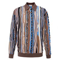 Pulls en coton jacquard personnalisés avec logo et rayures, conception OEM/ODM 2026, pull personnalisé pour homme
