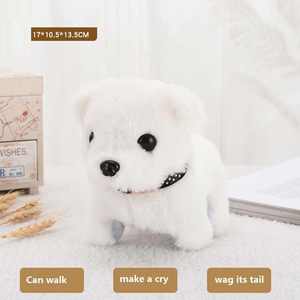 Sevimli oyuncak köpekler yürüyüşler ve Barks kuyruk sallayarak peluş interaktif elektronik evcil köpek oyuncaklar çocuklar için - Product Image 4
