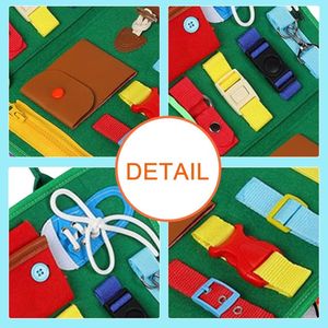 知育玩具 フェルト製 ビジーボード モンテッソーリ お着替え練習 幼児向け 感覚玩具 - Product Image 5