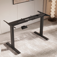 Estructura de Escritorio Eléctrico Ajustable con Doble Motor y Patas de Doble Motor, Barras Transversales para Escritorios de Oficina, Estructura Ajustable para Escritorio Elevable