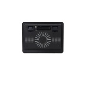 BAJEAL N19 Support de refroidissement pour ordinateur portable 14 pouces avec éclairage LED, design grand ventilateur, refroidisseur Blu-ray, USB, silencieux 21 dB, débit d'air 47,35 CFM, en stock