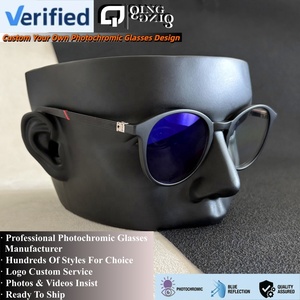 Lunettes photochromiques anti-lumière bleue pour hommes, stock disponible en gros, protection UV400, lunettes de luxe photogray. - Product Image 1