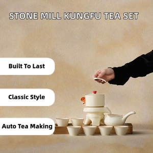 Vintage Automatic Stone Mill Type Chinese Kung Fu <b>Tea</b> <b>Set</b> with Porcelain Ceramic Eco-Friendly Design - Product Image 2
