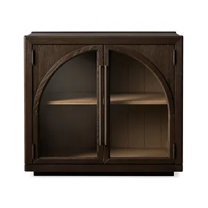 室内现代床头天然实木家具储物柜手工展示玻璃柜