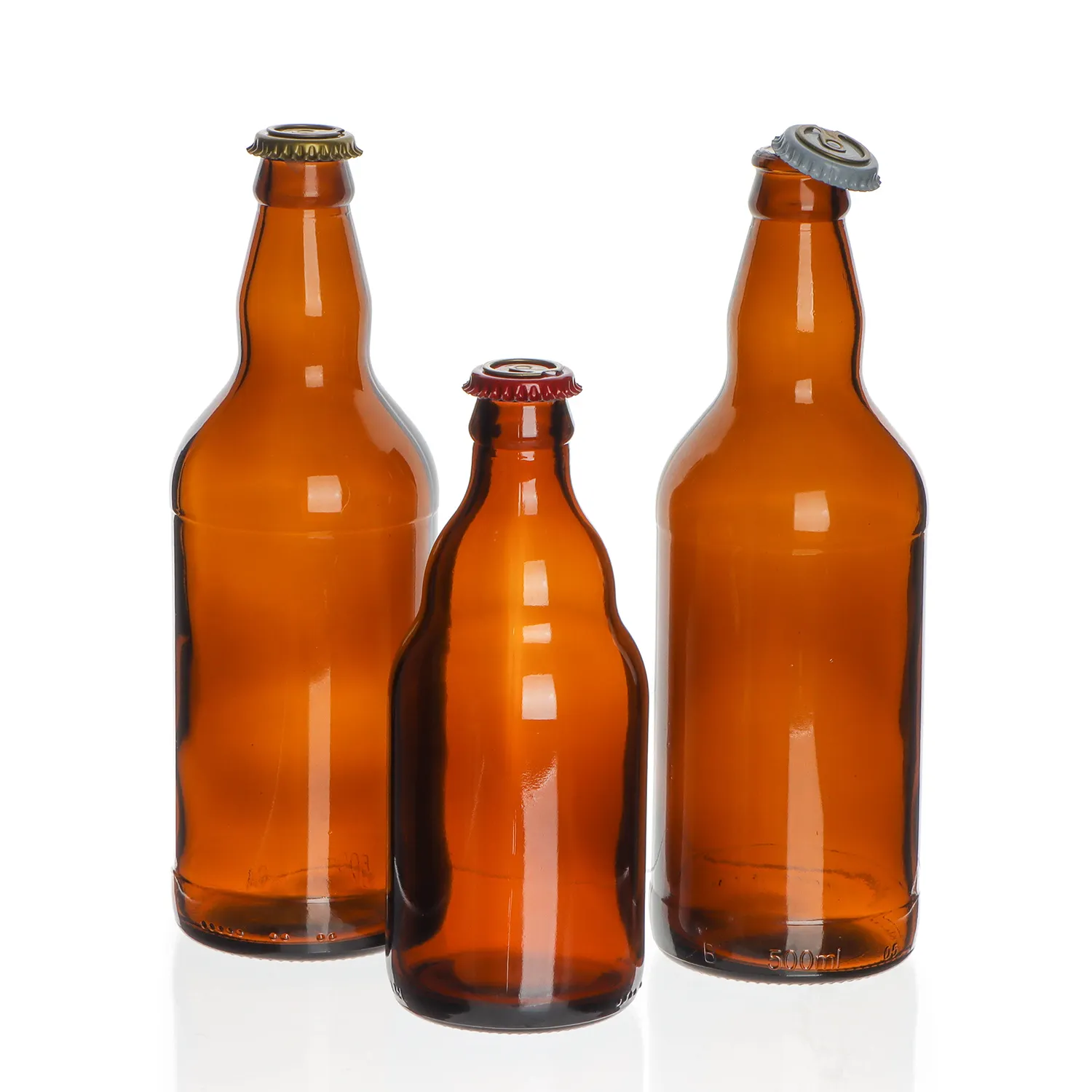 Botella de cerveza de vidrio de cuello largo de grado superior 12Oz 330Ml para embalaje de bebidas de cerveza