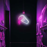 Enseigne Néon Double Tasses Dimmable Rose LED Lumières Décoration Murale Bar Man Cave Neon Light Signs Bedroom Pub Bar Accessories Neon