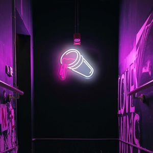 Enseigne <span class=keywords><strong>Néon</strong></span> Double Tasses Dimmable <span class=keywords><strong>Rose</strong></span> LED Lumières Décoration Murale Bar Man Cave Neon Light Signs Bedroom Pub Bar Accessories Neon - Product Image 5